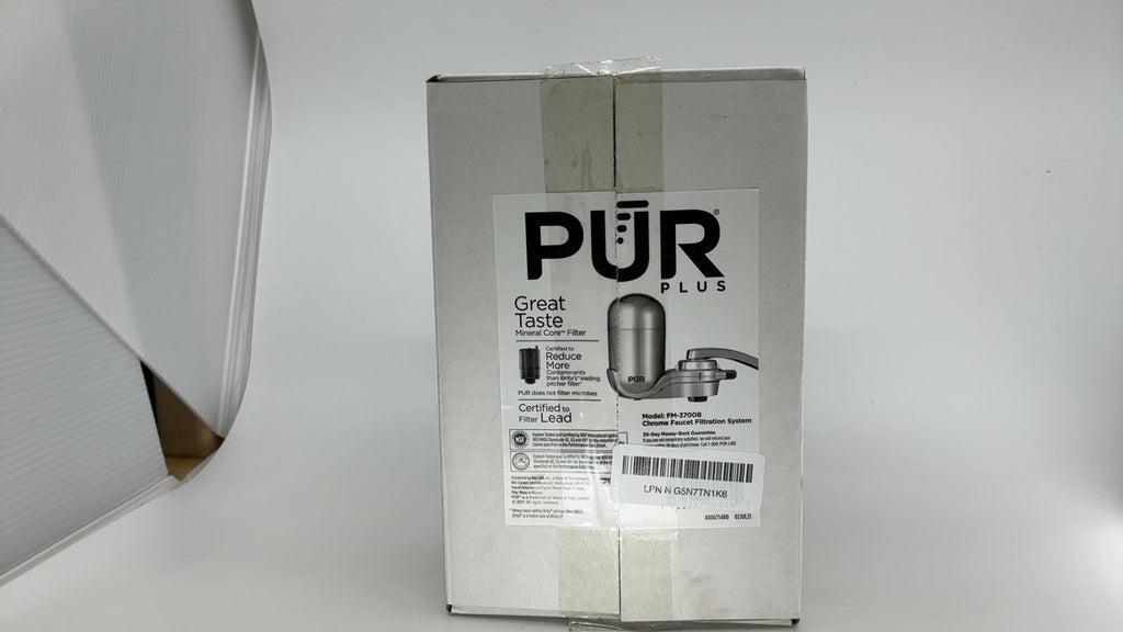 Chrome Faucet Mount Water Filter, PUR PLUS, Lasts 100 Gallons, Easy Install