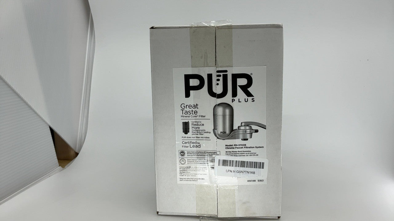 Chrome Faucet Mount Water Filter, PUR PLUS, Lasts 100 Gallons, Easy Install