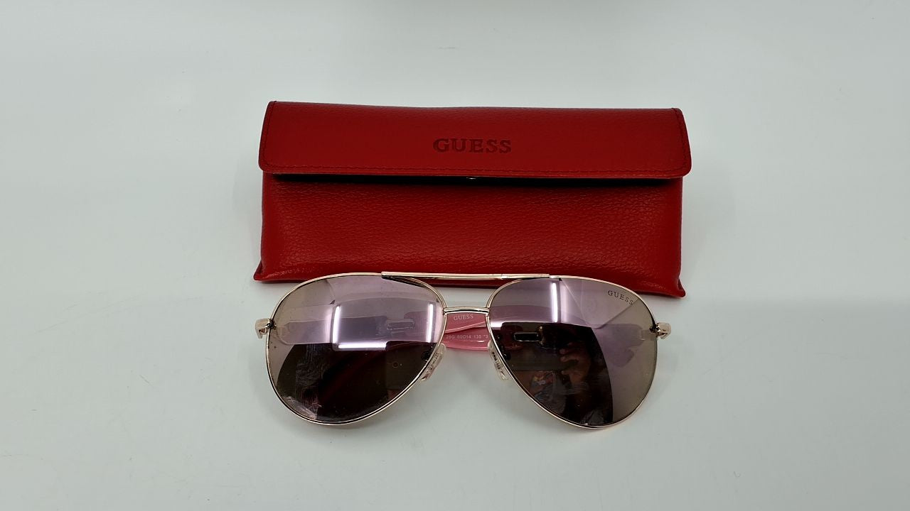 GUESS womens Metal Aviator Sunglasses, 28g, 60 mm US