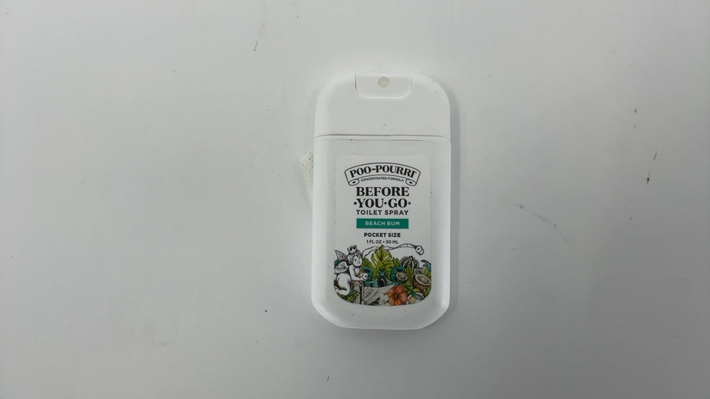 Travel Toilet Spray, 1 Fl Oz, Beach Bum Scent, Essential Oils, TSA Approved