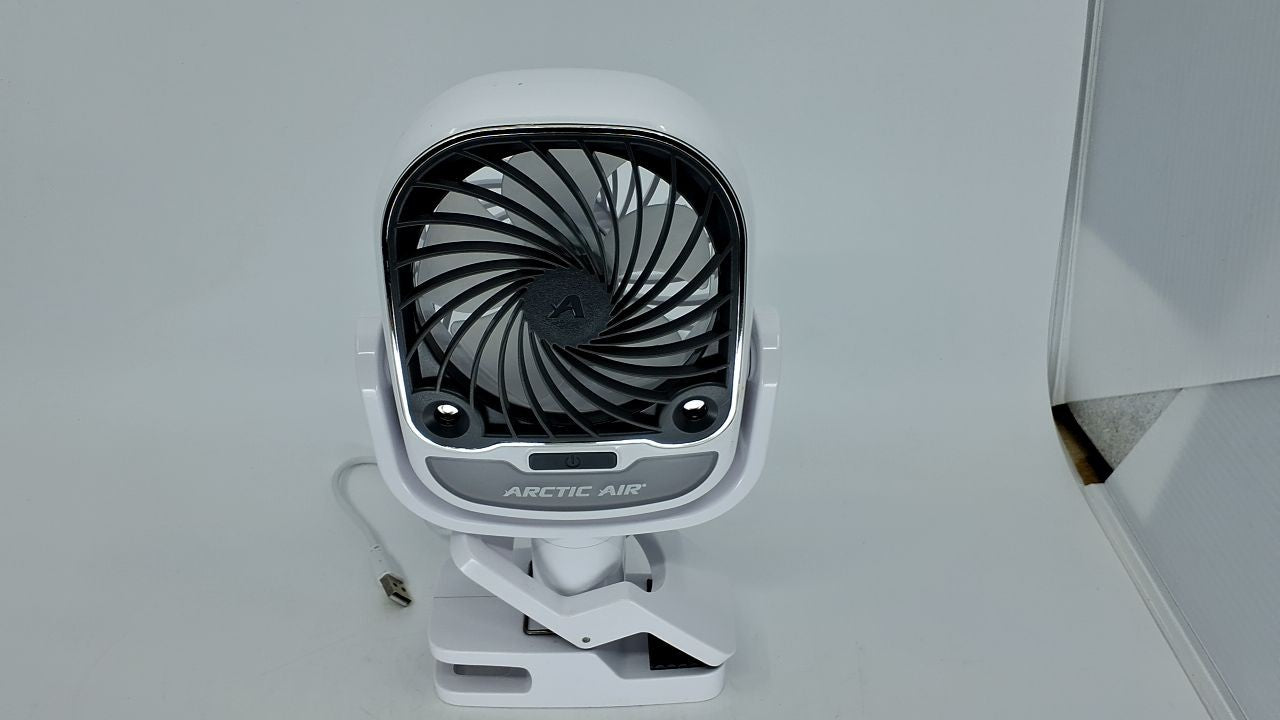Arctic Air Grip Go Evaporative Cooler, Portable Fan, USB Rechargeable, White