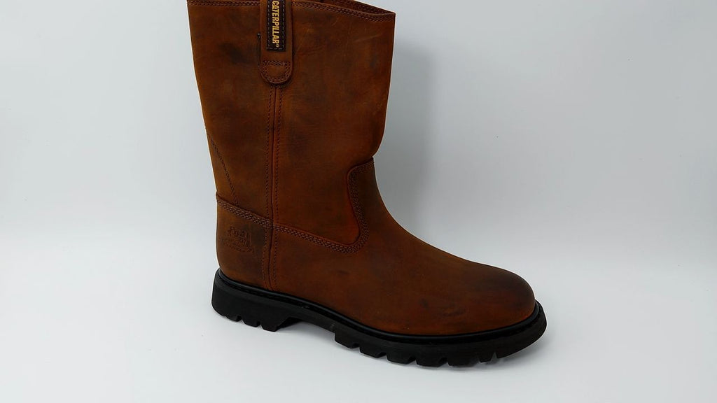 Cat Footwear Men's Revolver Pull-on Soft Toe Work Boot, Brown, 12