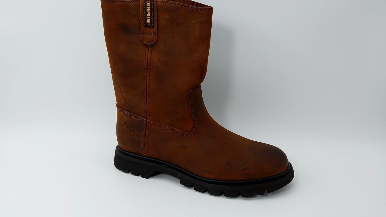 Cat Footwear Men's Revolver Pull-on Soft Toe Work Boot, Brown, 12