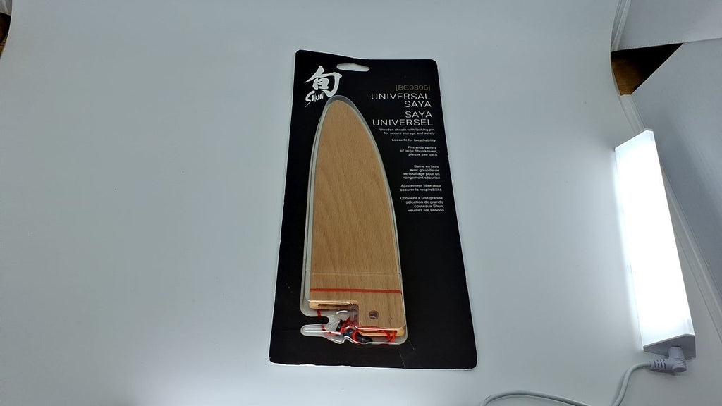 Shun Knife Sheath for 7-8 Inch Knives, Beech Wood, Secure Protection