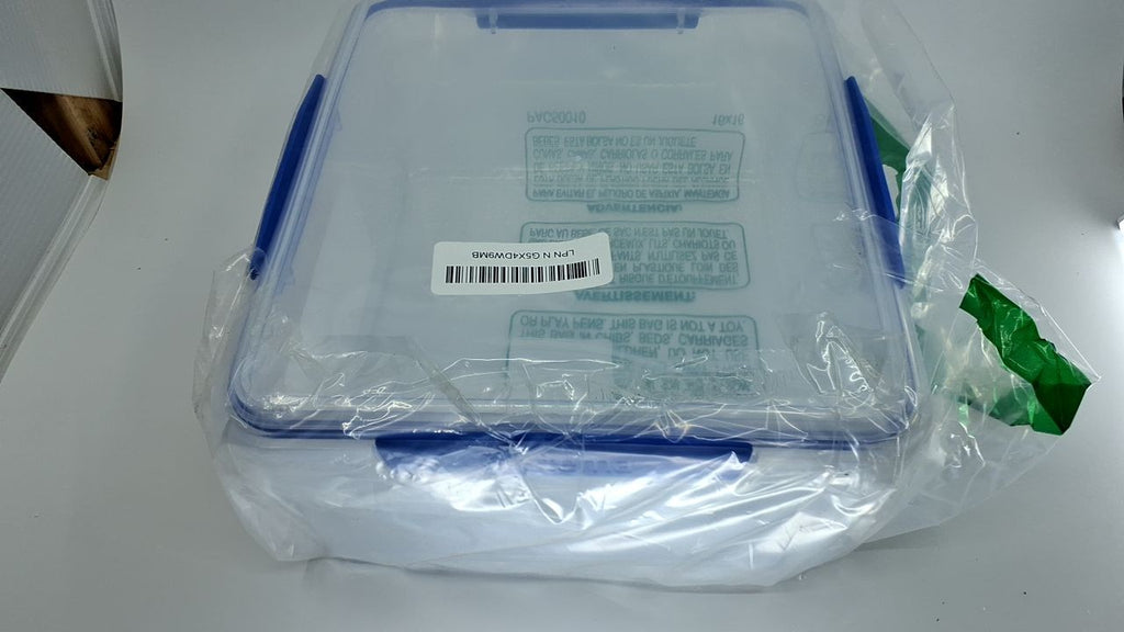 Airtight 5L Sistema KLIP IT Food Storage Container, Clear w/ Blue Clips