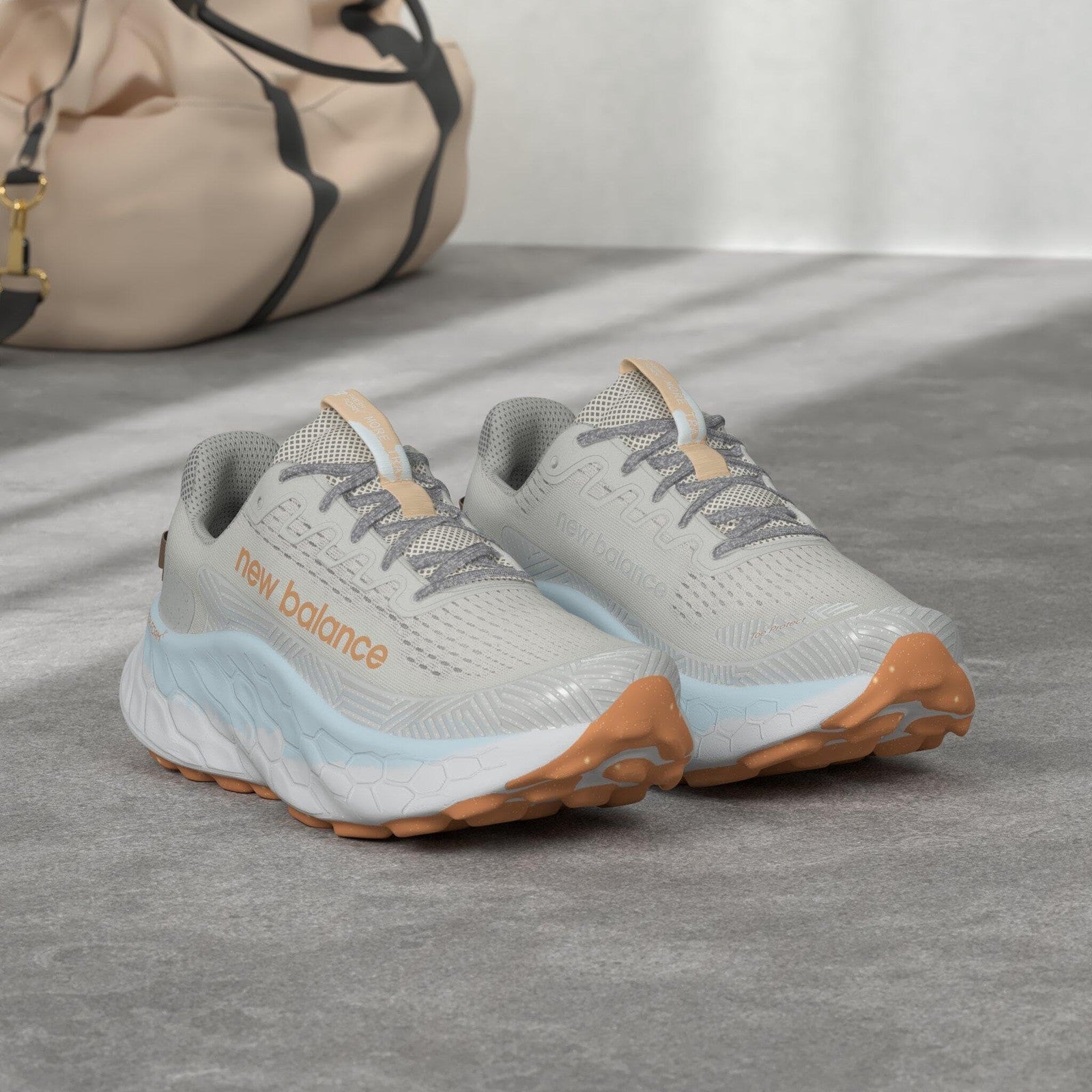 New Balance Fresh Foam X More Trail V3 Women’s Running Shoes, Grey Matter/Copper