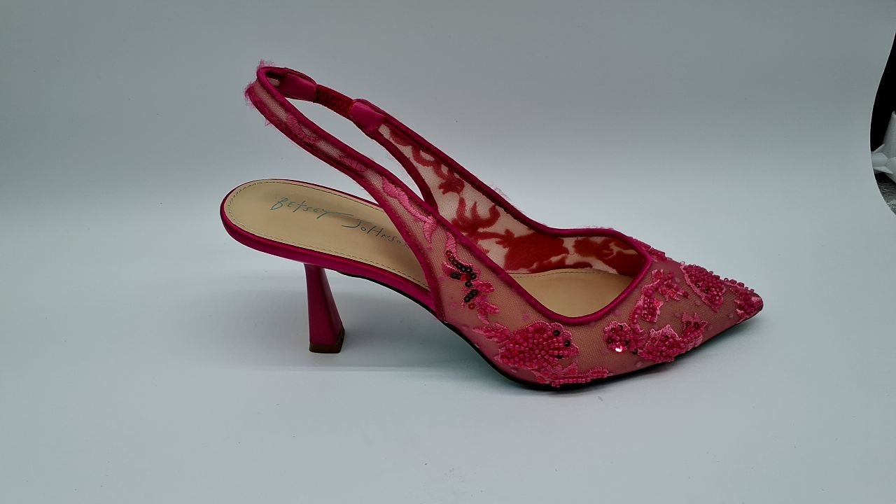 Betsey Johnson Women's Nikki Pump, Fuchsia, 8