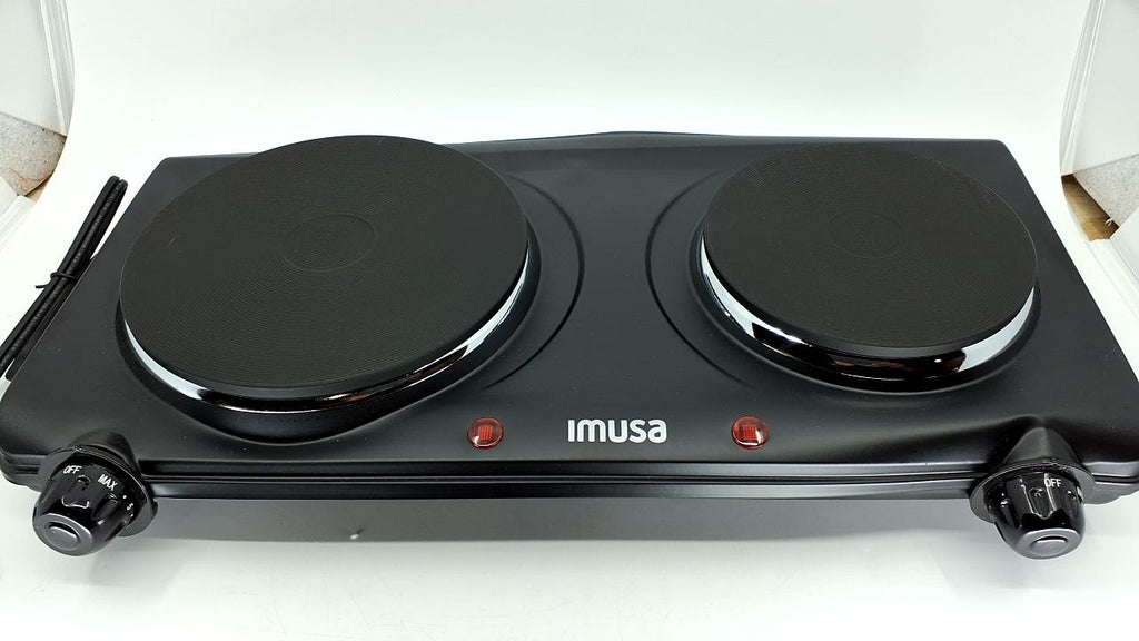IMUSA Double Electric Hot Plate, Black
