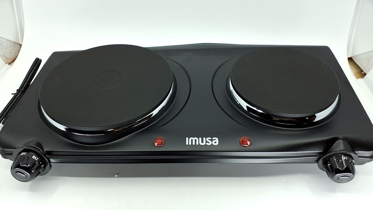 IMUSA Double Electric Hot Plate, Black