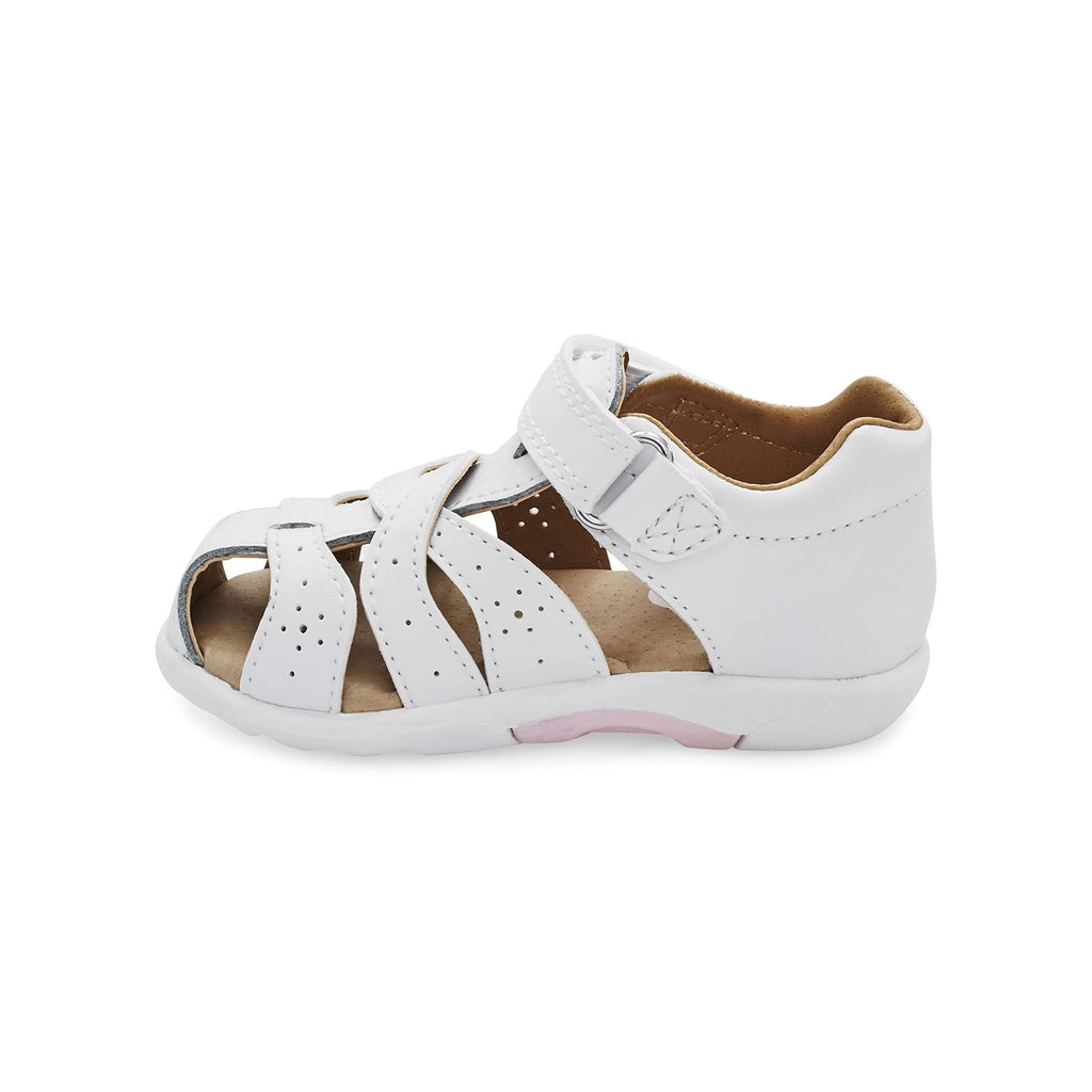 Stride Rite Kids SRTech Xena Sandal, White, 4.5 Wide US Unisex Toddler