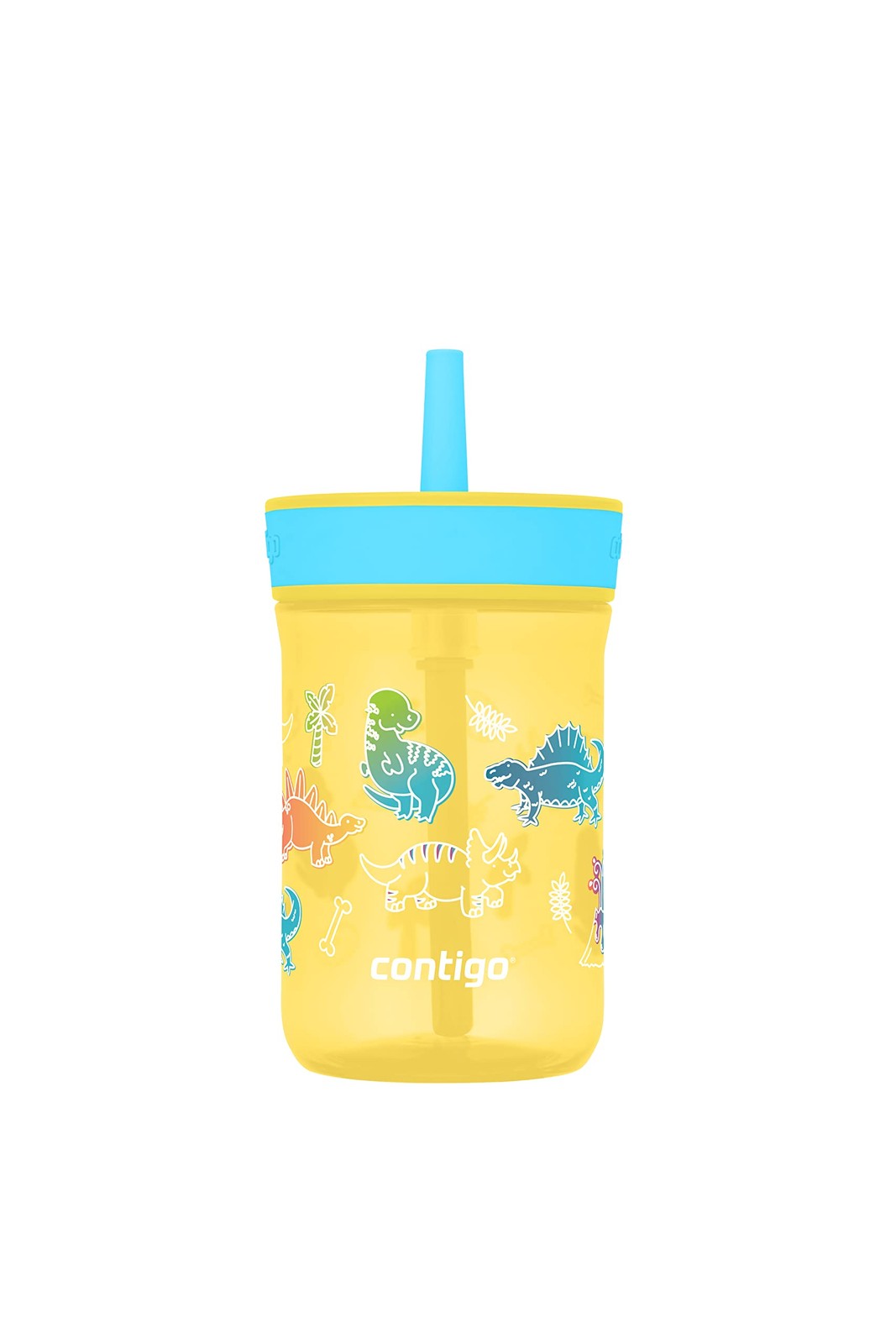 Contigo Leighton Kids Water Bottle 2-Pack 14oz Spill-Proof Blue Raspberry/Azalea
