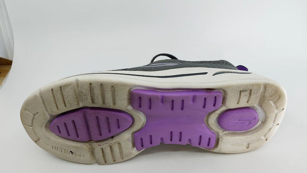 Skechers Women's Go Walk Arch Fit Unify Sneaker, Gray/Lavender, 7