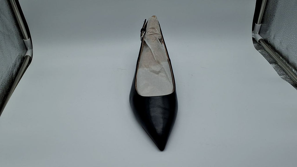 Black Suede Slingback Pumps, 9.5W, Pointed Toe, Franco Sarto