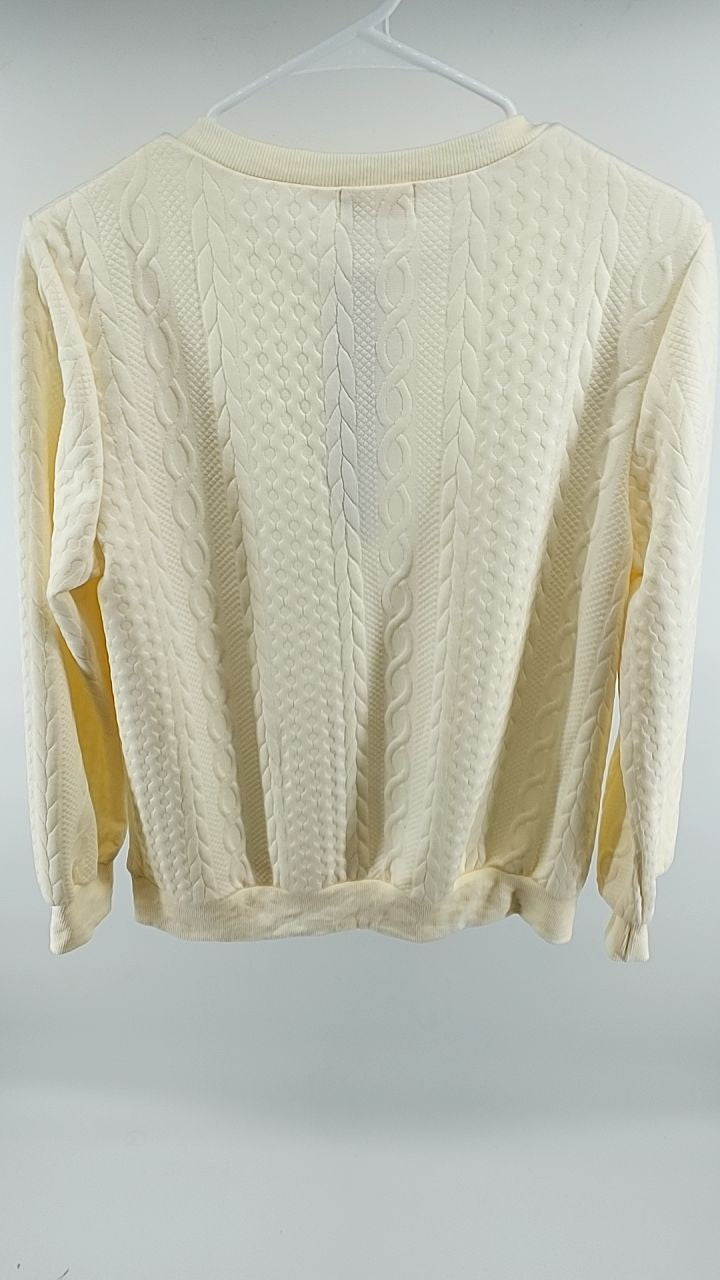 Texture Half Zip Long Sleeve Sweatshirt