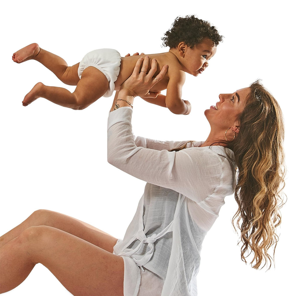 i play. by Green Sprouts Pull-Up Swim Diaper, 2-3T, Aqua Palm