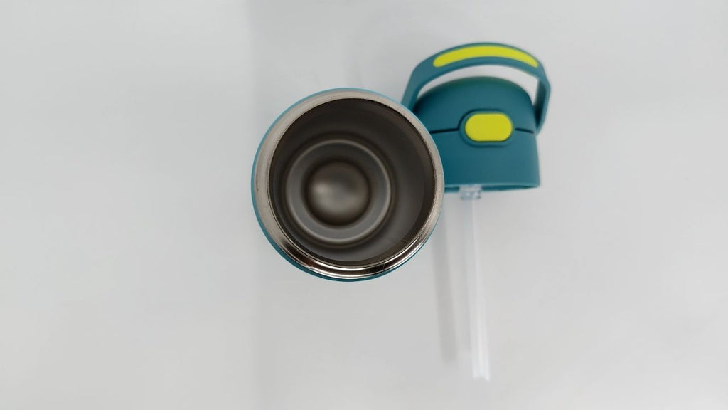 Kids 12oz Stainless Steel Water Bottle w/ Straw, THERMOS FUNtainer Blue/Green