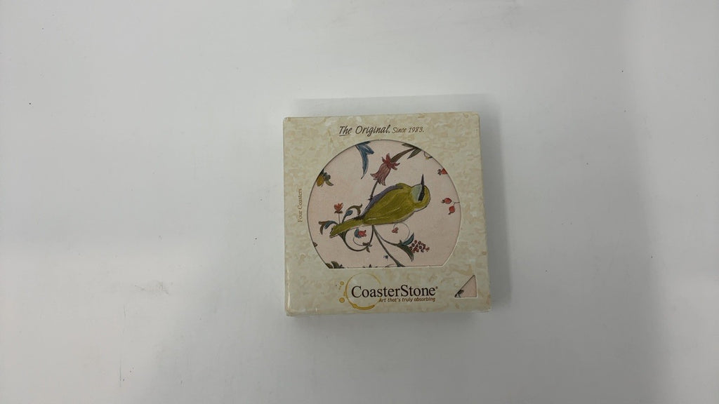 CoasterStone Bird's Gem Absorbent Coasters, 4-1/4-Inch, Set of 4