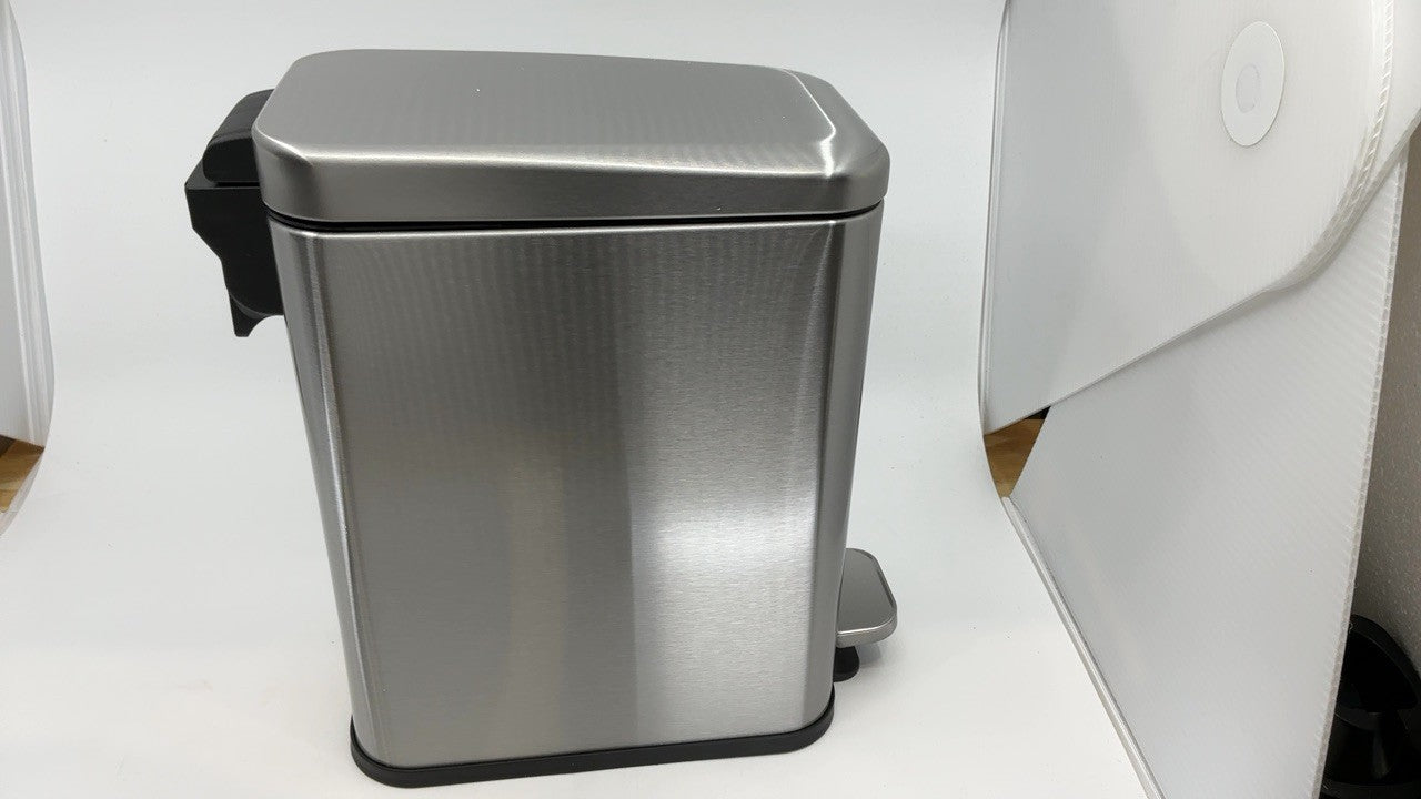 iTouchless 1.32 Gal Slim Trash Can w/ AbsorbX Odor Filter - Stainless Steel