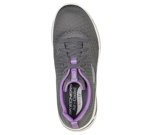 Skechers Women's Go Walk Arch Fit Unify, Gray/Lavender, 8.5