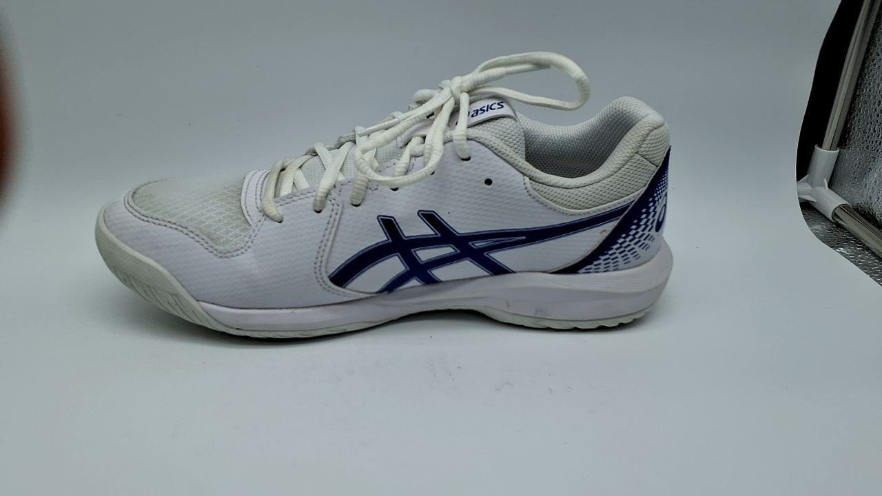 ASICS Men's Gel-Dedicate 8 Tennis Shoes, 9, White/Dark Cobalt