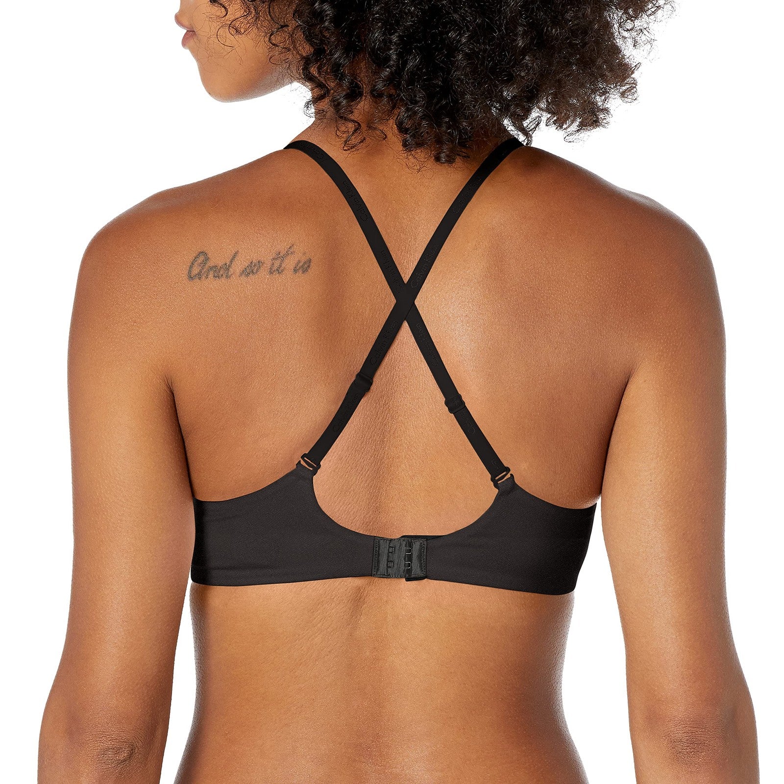 Calvin Klein 32D Women's Black Bra - Lightly Lined, Convertible Strap