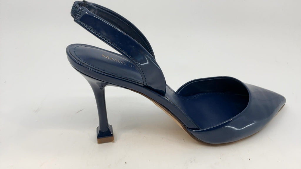 Marc Fisher Women's HADYA Pump, Dark Blue Patent 400, 8
