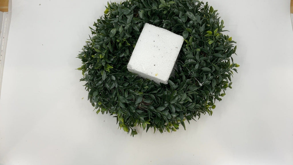 Artificial 11.5-Inch Opal Basil Wreath - All Season Front Door Decor