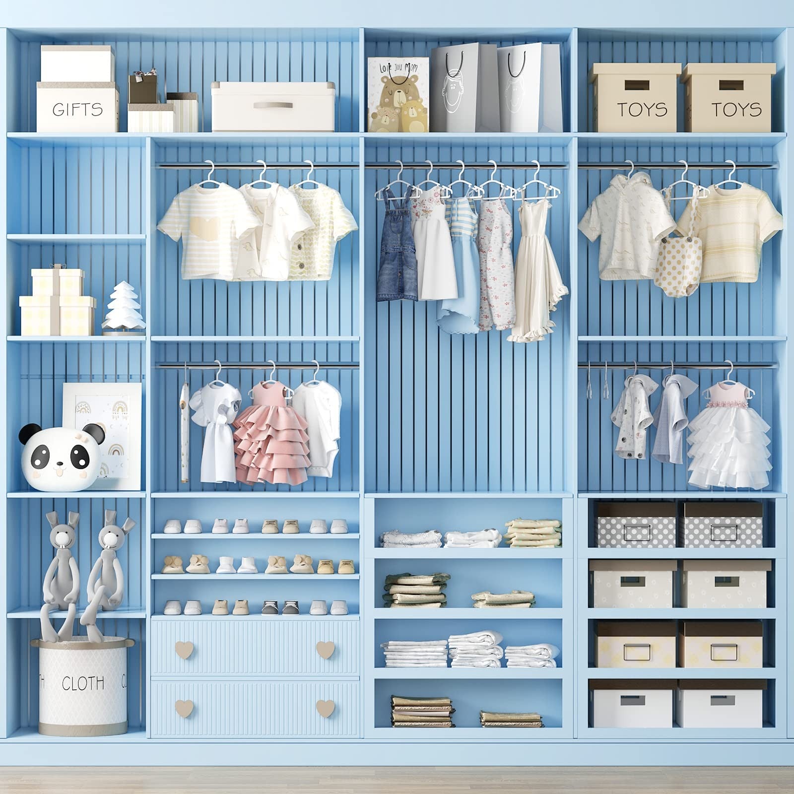 60 Pack White Baby Hangers for Closet, Kids Plastic Clothes Hangers