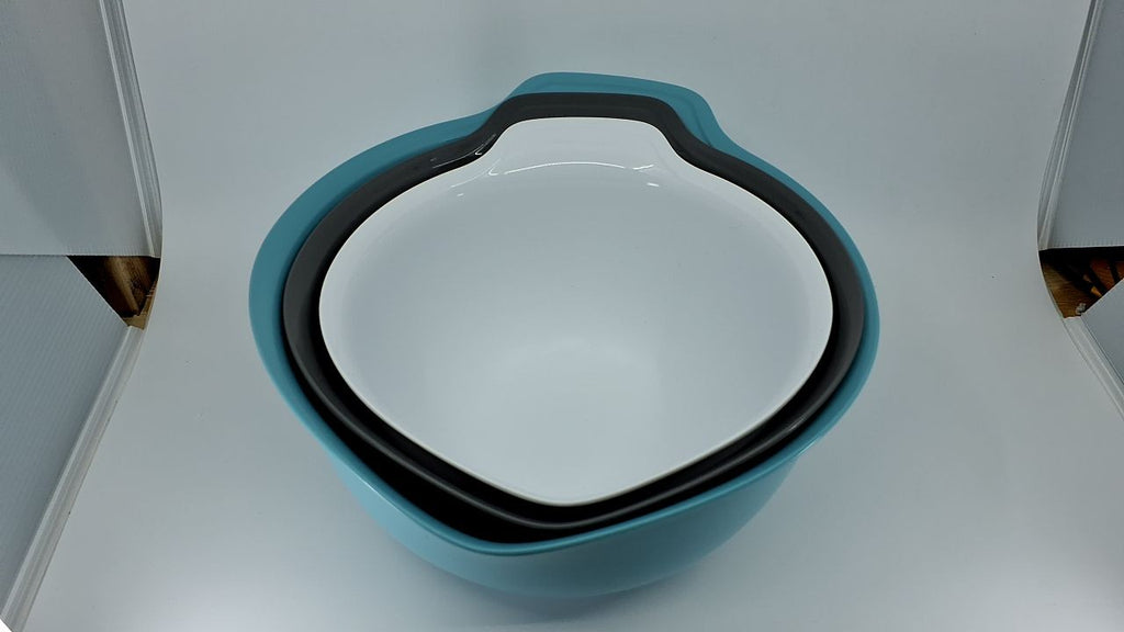 KitchenAid Mixing Bowls Set of 3, Easy Pour Spouts, Aqua Sky, Dishwasher Safe
