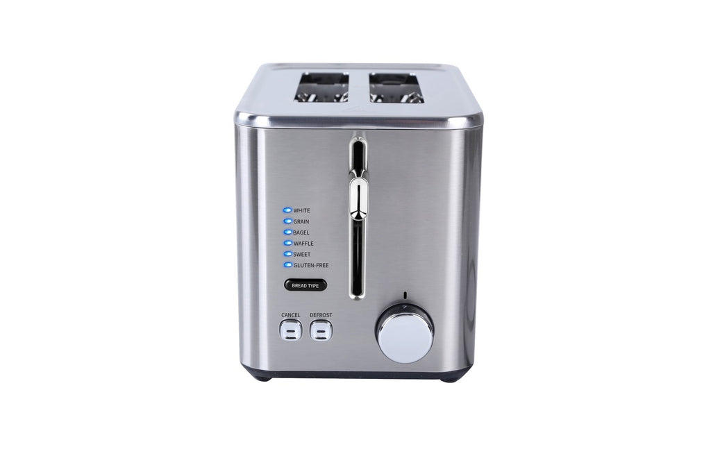 Toastmaster 2-Slice Toaster, Stainless Steel with Lever and Dial Controls, 900W