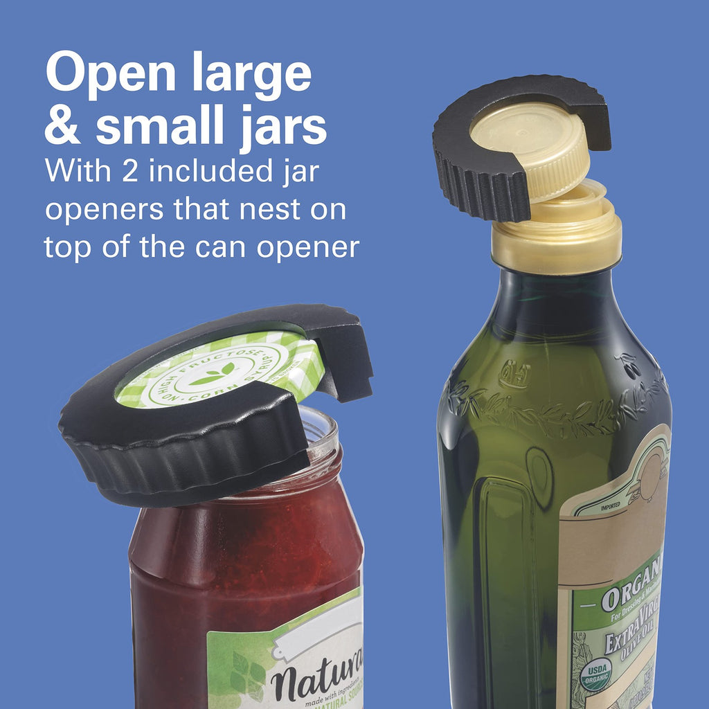 OpenStation Electric Can Opener w/ Jar Openers & Cord Storage, Stainless Steel
