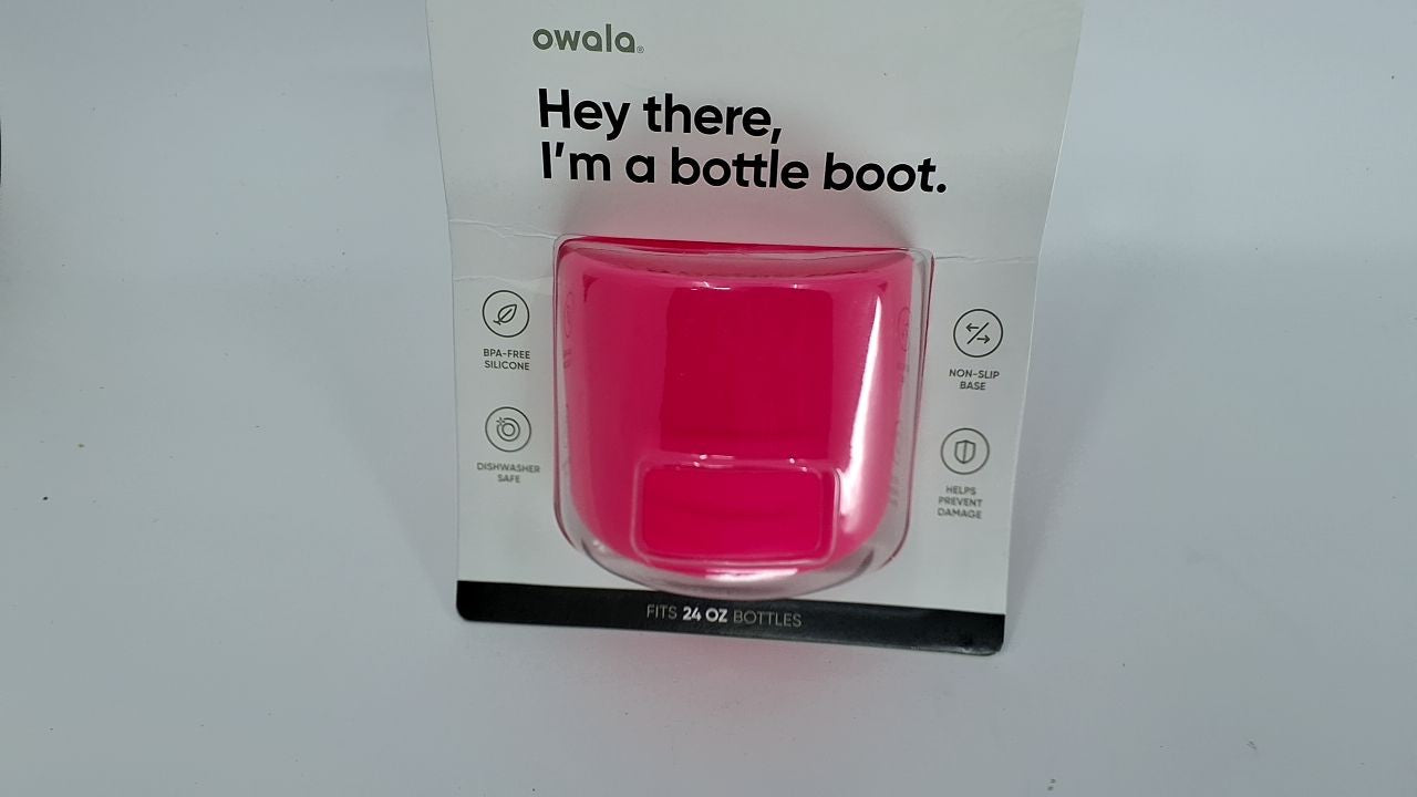 24Oz Owala Water Bottle Boot, Silicone Protective Sleeve, Pink