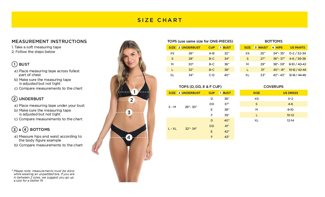 Smoothies Drew Underwire Bikini Top D-DD-E-F Cup Adjustable Back Canary