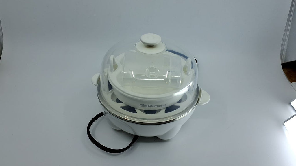 Elite Gourmet EGC-007## 7-Egg Cooker, Poacher & Omelet Maker, White