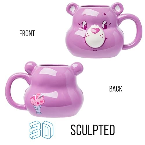 Silver Buffalo Care Bears Share Bear Ceramic 3D Sculpted Mug, 20 Ounces