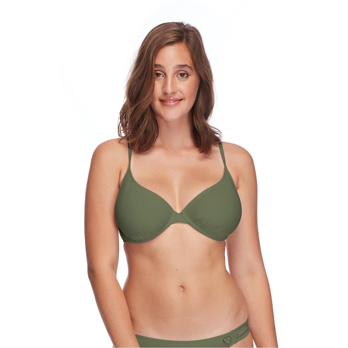Body Glove Women's Bikini Top F Cup - Adjustable Underwire, Cactus