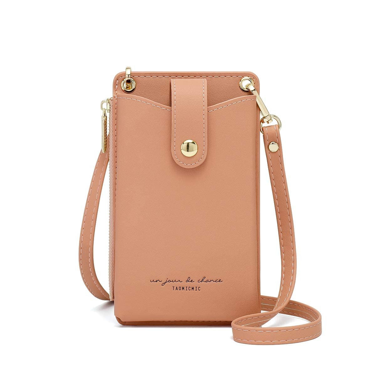 Small Pink Leather Crossbody Bag for Women - Lightweight Shoulder Purse