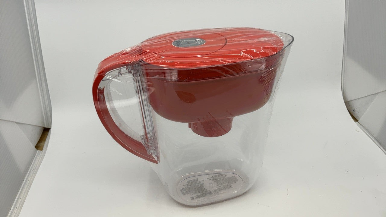 BPA Free Brita Water Filter Pitcher, 6-Cup Capacity, Red, Standard Filter
