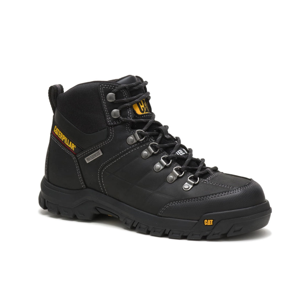 Cat Footwear Men's Threshold Waterproof Steel Toe, Black, 11.5 Wide