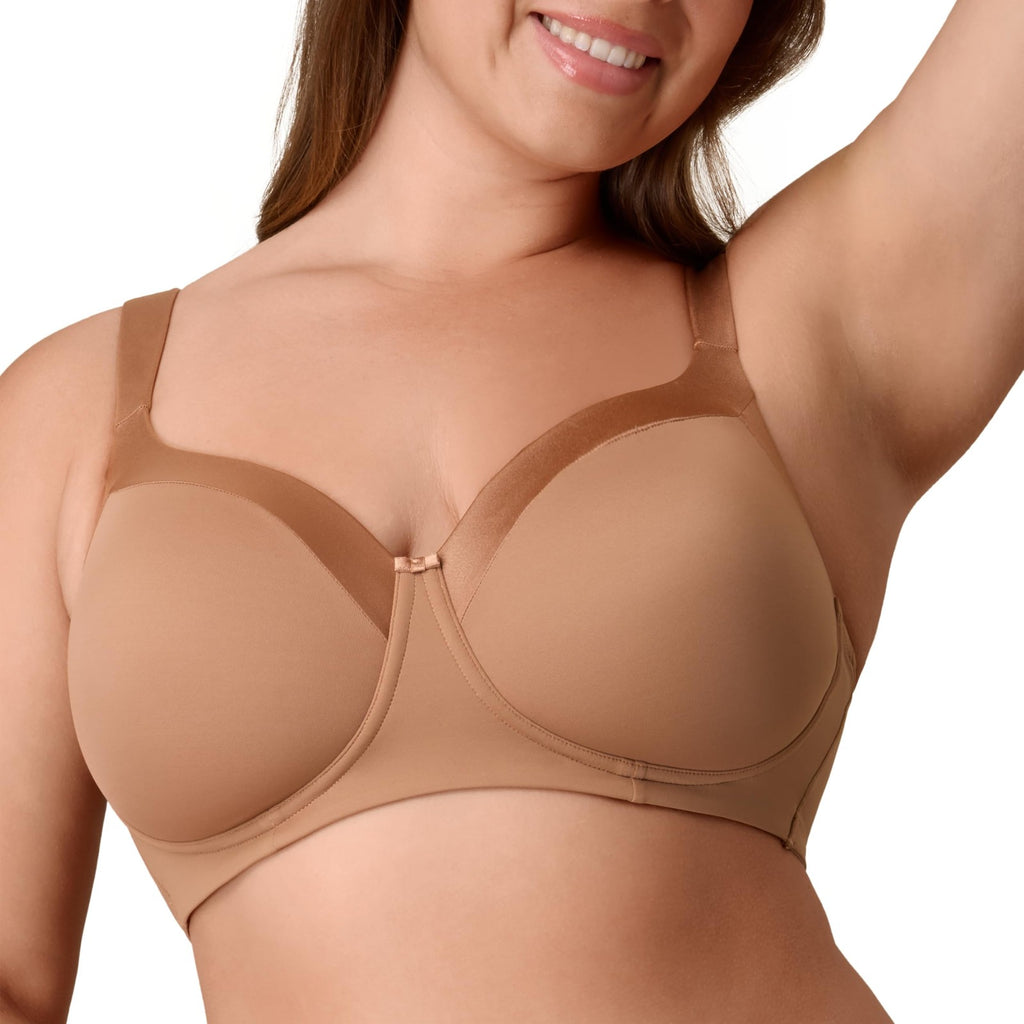 Playtex Balconette Bra 36DDD, Plus Size, Cooling Comfort, Dark Iced Brown