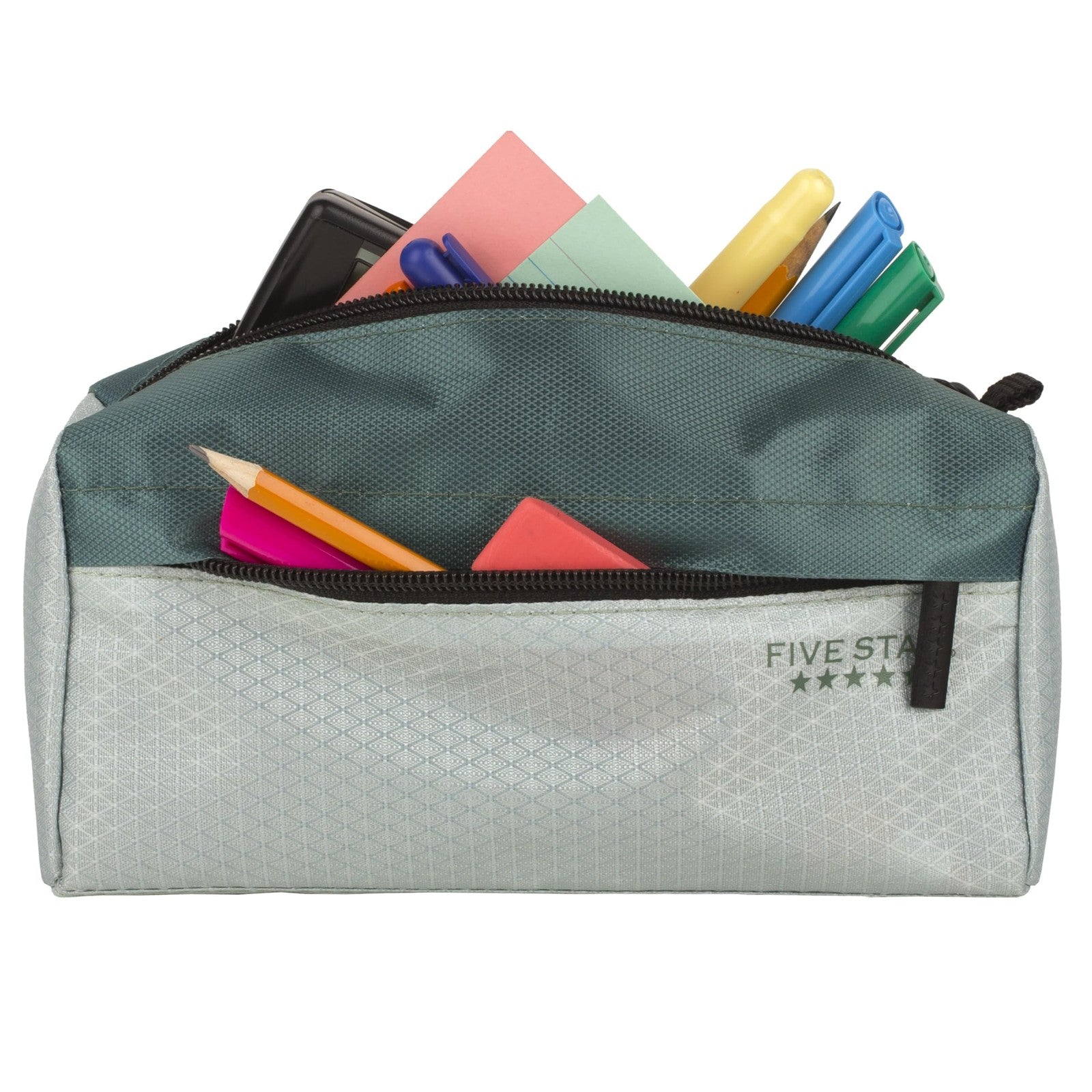Five Star Pencil Case, 9-Pocket Organizer for School Supplies, Green