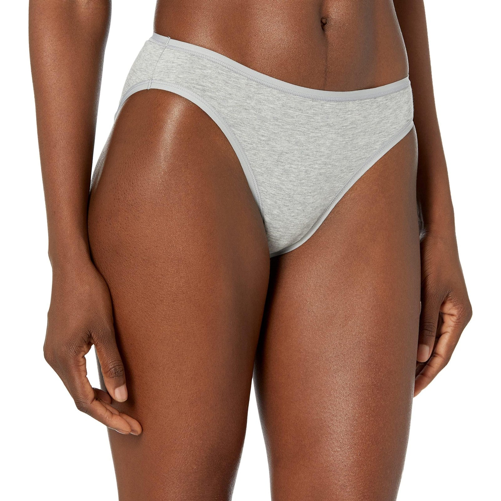 Women's Cotton Bikini Panties, 6-Pack, Black/Grey Heather/Light Pink/White