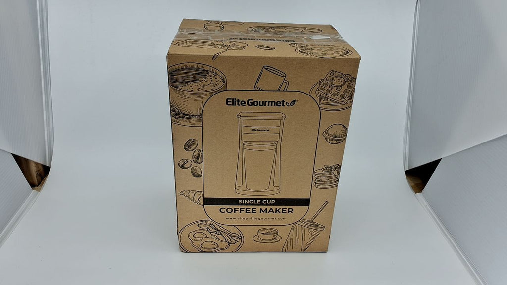 Elite Gourmet EHC114 Single-Serve Coffee Maker w/ 14Oz Travel Mug, Black