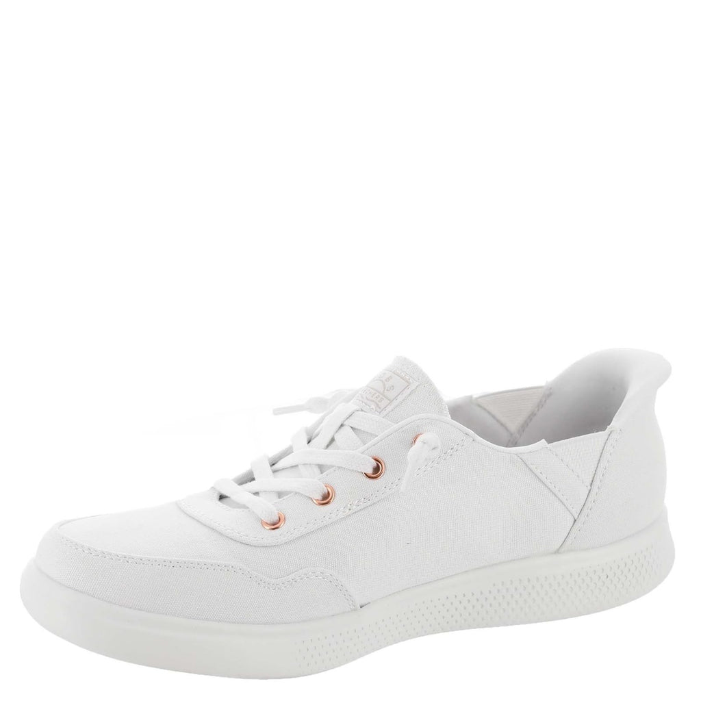Skechers Women's Hands Free Slip-Ins Skip Cute - B Cute Sweet Sneaker, White, 6
