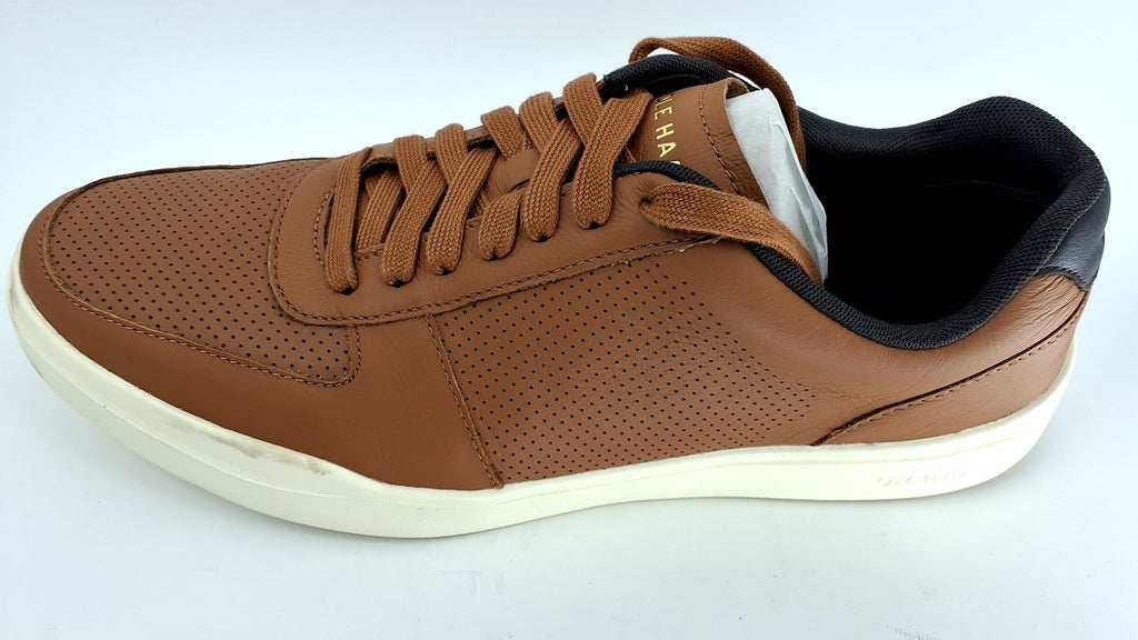 Cole Haan mens Grand Crosscourt Modern Perforated Sneaker, Tan Leather, 10.5W