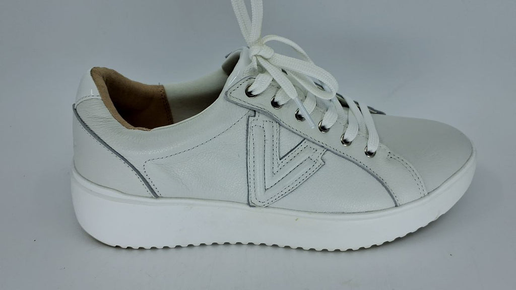 Vionic Women's Kearny Lace Up Sneaker, White Leather, 9.5 Wide