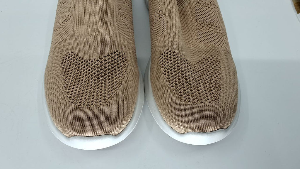 Slip On Athletic Walking Shoes for Women Apricot 39.5 - Comfortable Sneakers