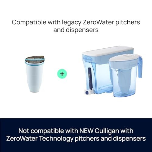 ZeroWater 32-Cup Water Filter Dispenser - IAPMO Certified, 5-Stage Filtration
