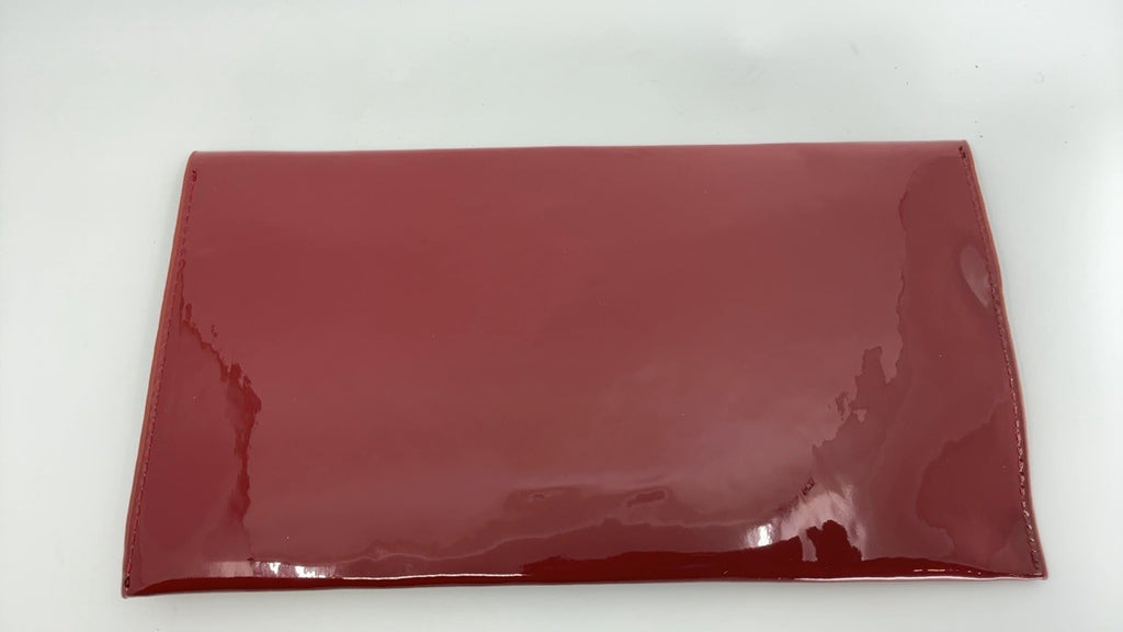 Burgundy Metallic Clutch Evening Bag, One Size, Envelope Design