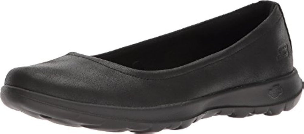 Skechers Womens Casual Ballet Flat, Black/Black, 8 US